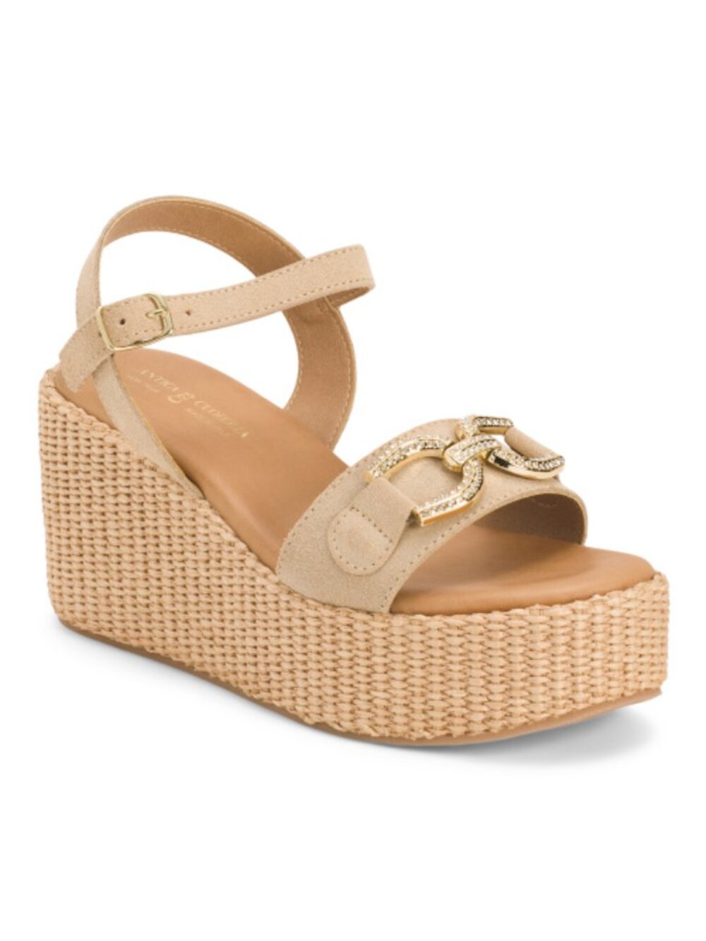ANTICA CUOIERIA Made In Italy Suede Wedge Sandals With Bit